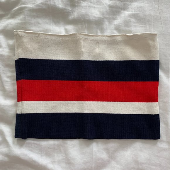Seek The Label Bandage Top Striped Red White And B - Picture 2 of 3